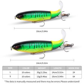 10pcs 1set 35g 14cm Topwater Fishing Lure Kit With Lifelike Swiveling Tail Vibrant Realistic Bait For Freshwater & Saltwater