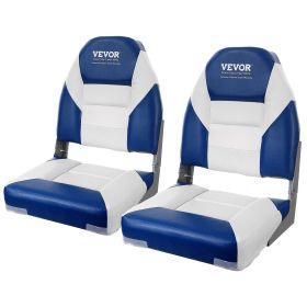 VEVOR Boat Seats, 21.85" High Back Boat Seat, Folding Boat Chair with Thickened Sponge Padding and Hinge