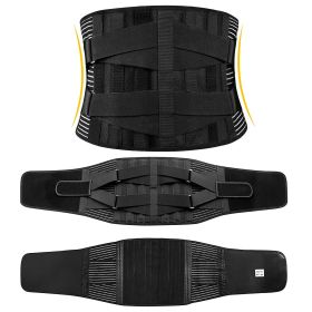 Back Support Brace Breathable Mesh Lumbar Support Belt Adjustable Lower Back Brace with Stays and Springs for Pain Relief for Men Women (size: XL)